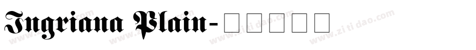 Ingriana Plain字体转换